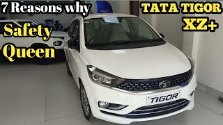 Tata Tigor XZ 2024  Tata Tigor Second Top Model Real Life Review 2024 [upl. by Nonnairb]