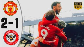 Man united vs Brentford 21 Extended Highlights  Garnacho Hojlund Goals [upl. by Nac784]