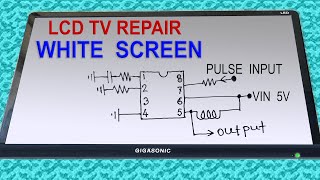 LCD TV Repair White Screen or White Display Problem  No Picture Sound OK  LED TV Panel Repair [upl. by Notselrahc607]