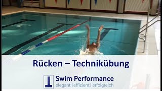 Rückenschwimmen mit Doppelarmzug Doublestroke Backstroke technique [upl. by Uri]