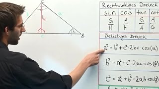 Kosinussatz Herleitung  Trigonometrie [upl. by Wilden]