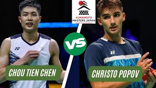 CHOU Tien Chen vs Christo POPOV  Kumamoto Masters Japan 2024 R16 [upl. by Amsirahc]