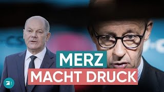 Merz nennt Scholz quotverantwortungslosquot und spricht über Lindners Zukunft [upl. by Ahsikym]