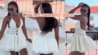 How to crochet a summer dressEasy crochet dress [upl. by Chap590]