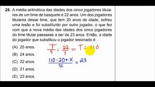 QUESTÃO DE MATEMÁTICA MÉDIA  VUNESP 2017 PM [upl. by Ylluz]