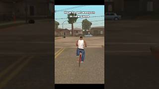 How to get weapon in new game gtasanandreas shorts [upl. by Tibold]