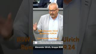 BSW Alexander Ulrich Bundestag 110924 Zum Haushalt der Ampel shorts Trend ampel [upl. by Charline]