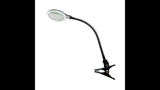 Brightech LightView Flex LED Magnifier Clamp Lamp Gooseneck Workbench [upl. by Gaal]