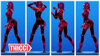 FORTNITE THICC STARFLARE SKIN SHOWCASED WITH 69 HOT DANCE EMOTES 😍❤️ [upl. by Ardnazil]