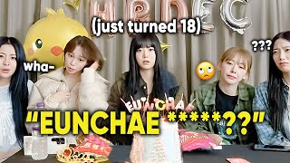 EUNCHAE encounters flirty comments during live right after she turned 18 👀 [upl. by Scheld]