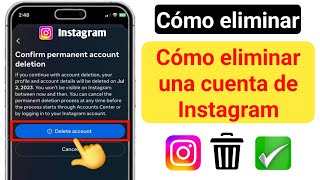 Cómo eliminar una cuenta de Instagram de forma permanente  Eliminar cuenta de Instagram [upl. by Bethena]