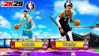 LaMelo Ball amp Victor Wembanyama are UNSTOPPABLE in NBA 2k25 [upl. by Nerro]