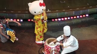 Hello Kitty Mochi Rice Cake Making Festival [upl. by Adnawad]