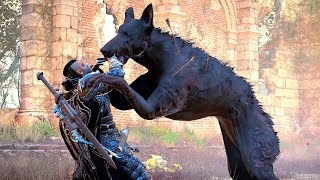 Assassins Creed Valhalla Legendary Master Eivor vs Black Shuck Boss Fight Montage [upl. by Adelice]