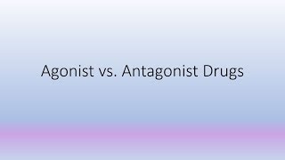 Agonist vs Antagonist drugs [upl. by Canotas]