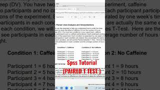 PAIRED T TEST  SPSS TUTORIAL ⬆️⬆️⬆️ [upl. by Halbeib]