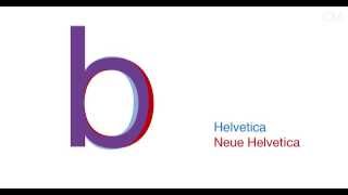 Helvetica vs Neue Helvetica  lower case comparison [upl. by Atok380]