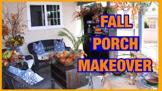 My Fall Patio Makeover  Tour My Patio Decorated For Autumn 2018 [upl. by Tihor]