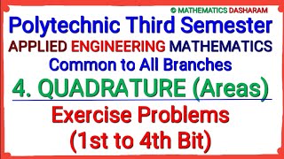 Quadrature AreasExercise Problems 1st to 4th BitPolytechnic 3rd Semester [upl. by Naginnarb]