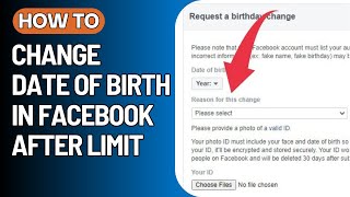 How To Change Date Of Birth In Facebook After Limit 2024  Fix Facebook Birthdate Change Problem [upl. by Amaleta143]