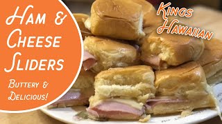 Ham amp Cheese Sliders with Kings Hawaiian Rolls  Quick amp Easy Buttery amp Delicious easyrecipes [upl. by Koblick]