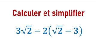 EXERCICE  calculer et simplifier des racines carrées ► Racines carrées  3ème année collège  3APIC [upl. by Tillman]