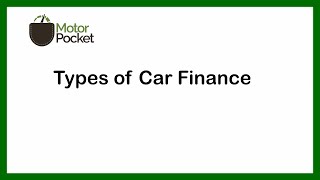 Explained Different types of car finance [upl. by Maude931]