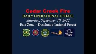 September 10th  East Zone Morning Operations Update with Operations Section Chief Jake Livingston [upl. by Dazhehs]