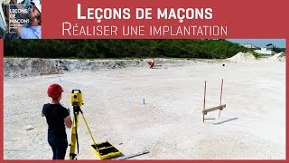 Les bons gestes en maçonnerie  Réaliser une implantation [upl. by Arytal609]