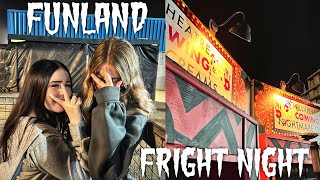 Funland Hayling Islands FRIGHT NIGHT amp Fireworks  Vlog  Time for one last scare [upl. by Jourdan308]