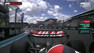 Kevin Magnussen Runs into Lewis Hamilton in Sprint  2024 Miami Grand Prix [upl. by Adnaral522]