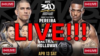 UFC 300 PEREIRA VS HILL LIVE STREAM PLAYBYPLAY GAETHJE VS HOLLOWAY [upl. by Elime]