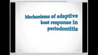 Periodontology L11 Adaptive immune response [upl. by Lilias]