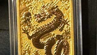 2024 gold 1oz Perth mint dragon bar NEW PICK UP [upl. by Etnad110]