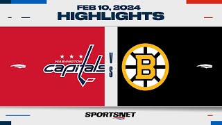 NHL Highlights  Capitals vs Bruins  February 10 2024 [upl. by Nohs861]