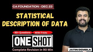 L1  Statistical Description of Data Complete Revision in one Shot  CA Foundation Stats Dec 23 [upl. by Anirrok]