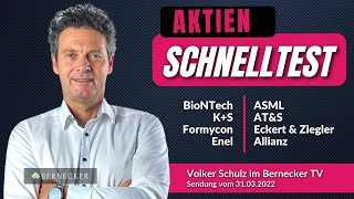 AktienSchnelltest inkl BioNTEch KS ASML Allianz Enel usw [upl. by Atnaloj384]