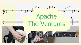 The Ventures  Apache Guitar Cover with Tab [upl. by Niliac]