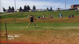 Sarah Angwin  Bozeman MT  High School Javelin Throw [upl. by Aisset]