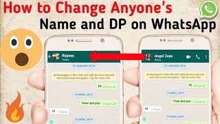 How to Change Anyones Name And DP on WhatsApp  WhatsApp New Trick [upl. by Colb909]