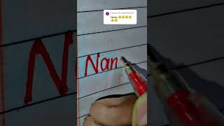 Nanika name Writing viralvideo inkpenwriting beautifulhandwriting writingtips challenge ghost [upl. by Irmgard]