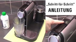 Anleitung Entkalken  Krups Kapselmaschine Nespresso CitizampMilk [upl. by Marcel]