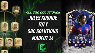 JULES KOUNDE  ALL 15 SBCS  Easiest Way Possible  MadFUT 24 [upl. by Cindi701]