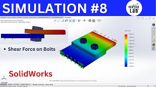 How to Calculate Shear Force on a Bolted Connection  FEA for beginners  SolidWorks Simulation [upl. by Sidonia546]