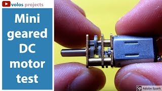 Mini geared DC motor 6V  testing [upl. by Zakaria]