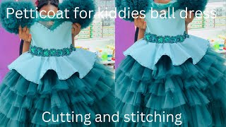 Tutorial How to cut and sew a petticoat for kiddies ball gownskirt [upl. by Lynnworth]