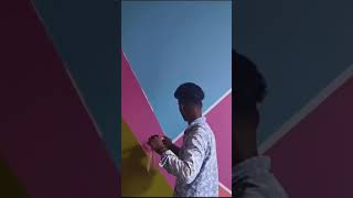 Wall designs aibro tape painting [upl. by Agiaf701]