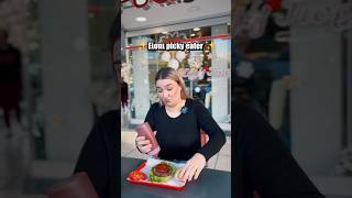 Εσύ τι τρως🤭🍅shorts shortvideo prassas food giros tomato pickyeater funny humor comedy [upl. by Ilarrold]