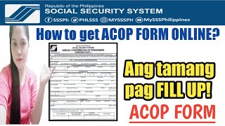 How to get ACOP FORM ONLINE At ang tamang pag fill up [upl. by Htiekal]