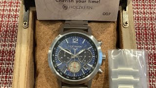 Watch Review HOLZKERN Watches Solar  lapis lazuli meteorite dial Paracas and walnut dial Gaudi [upl. by Aedrahs]